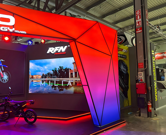 Completed APOLLO illuminated exhibition stand
