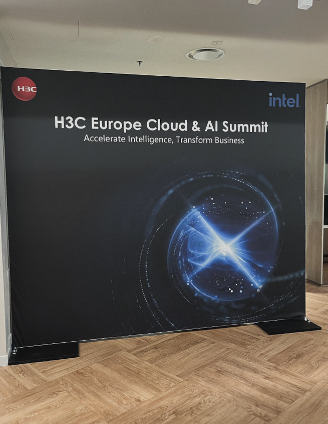 H3C Europe Cloud and AI Summit event backdrop
