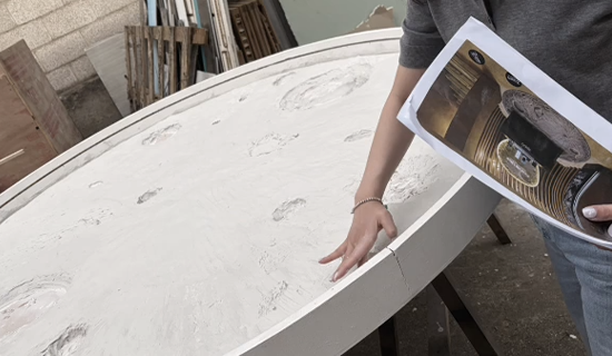 Production of the OPPO custom moon backdrop
