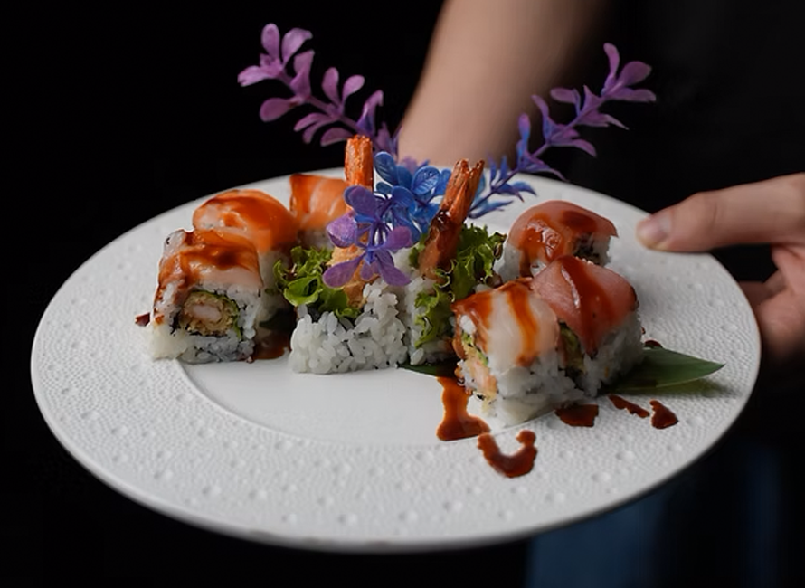 OYA sushi platter food photography